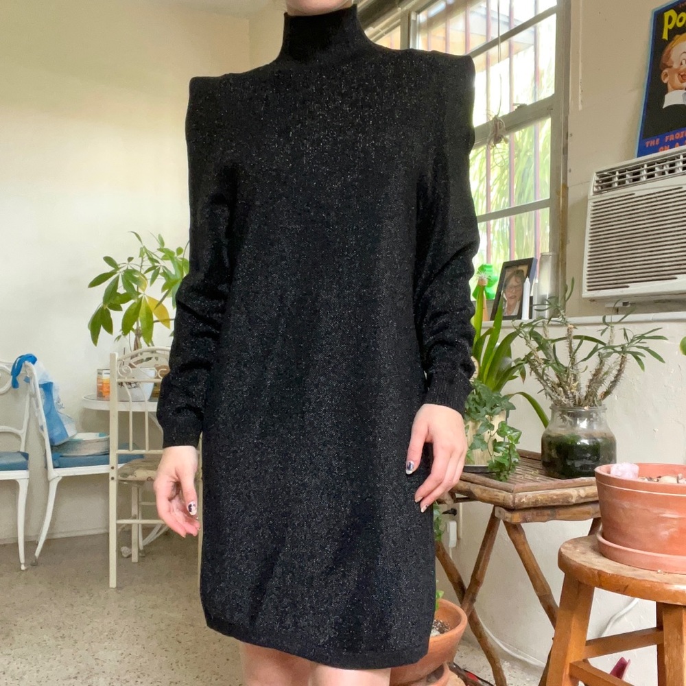 🧿NWOT🧿 Zara Knit Sparkly Long sleeve Turtleneck Dress / S